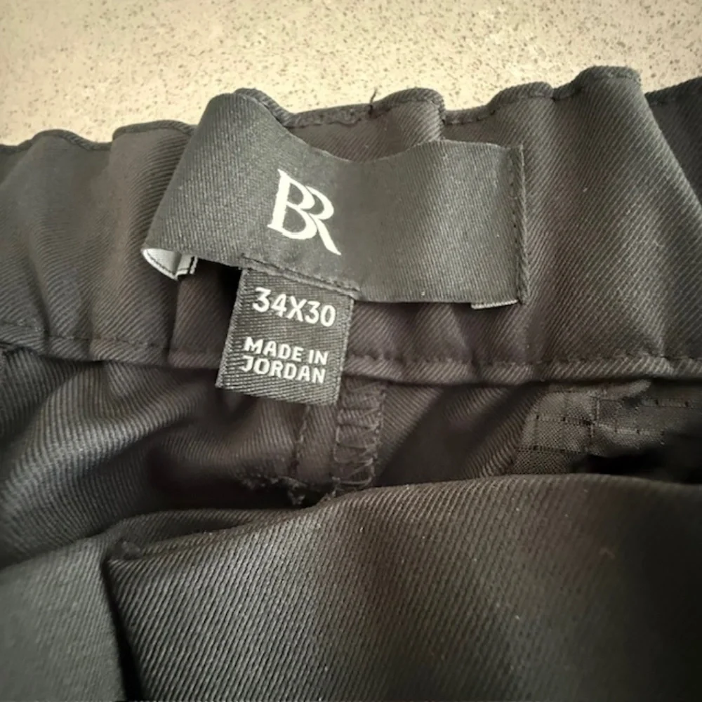 NWT Men Black Banana Republic BR Athletic Performance Polyester Pants 34x30 NEW
